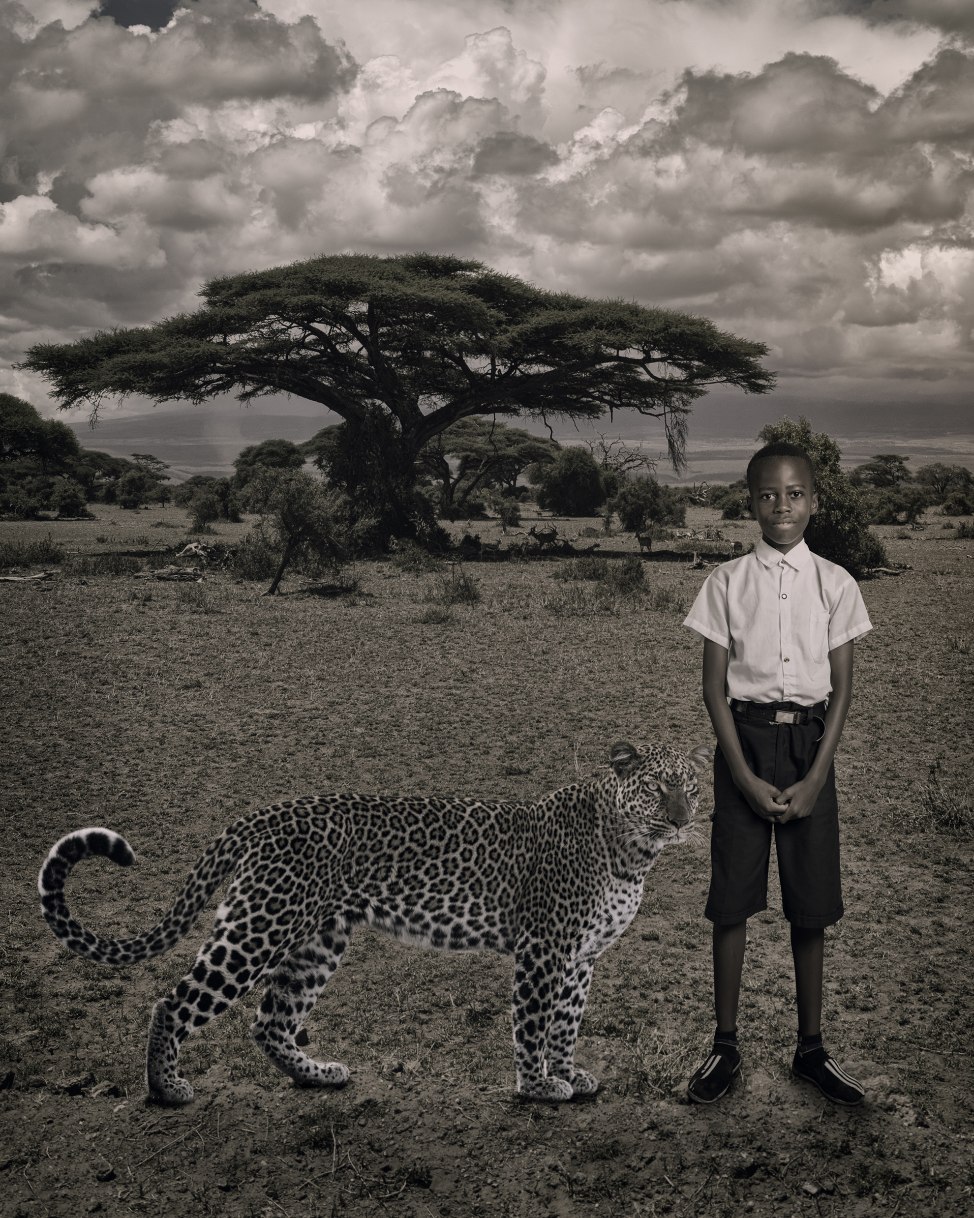 Tender Space Between Leopard and Kid